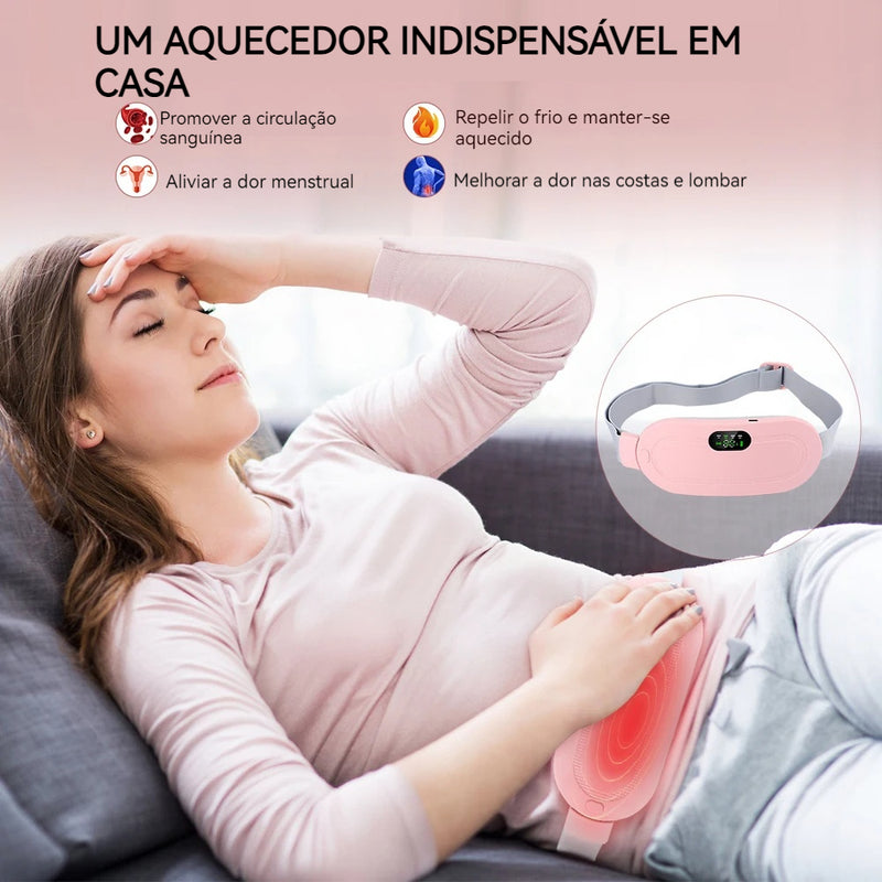 Cinta de Aquecimento Menstrual e Massagem Vibratória para Cólicas