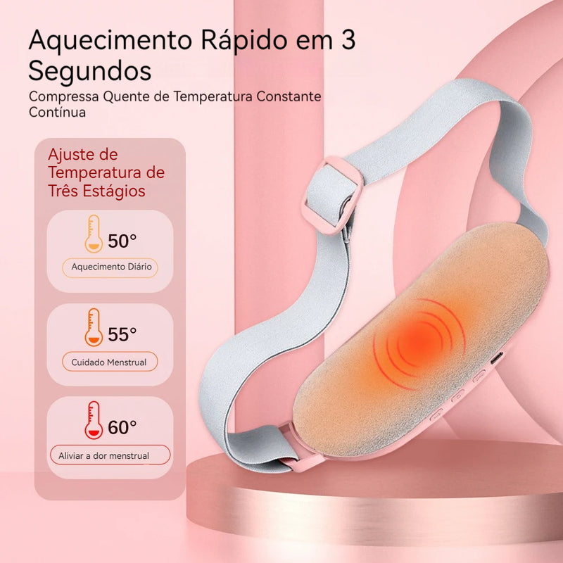 Cinta de Aquecimento Menstrual e Massagem Vibratória para Cólicas