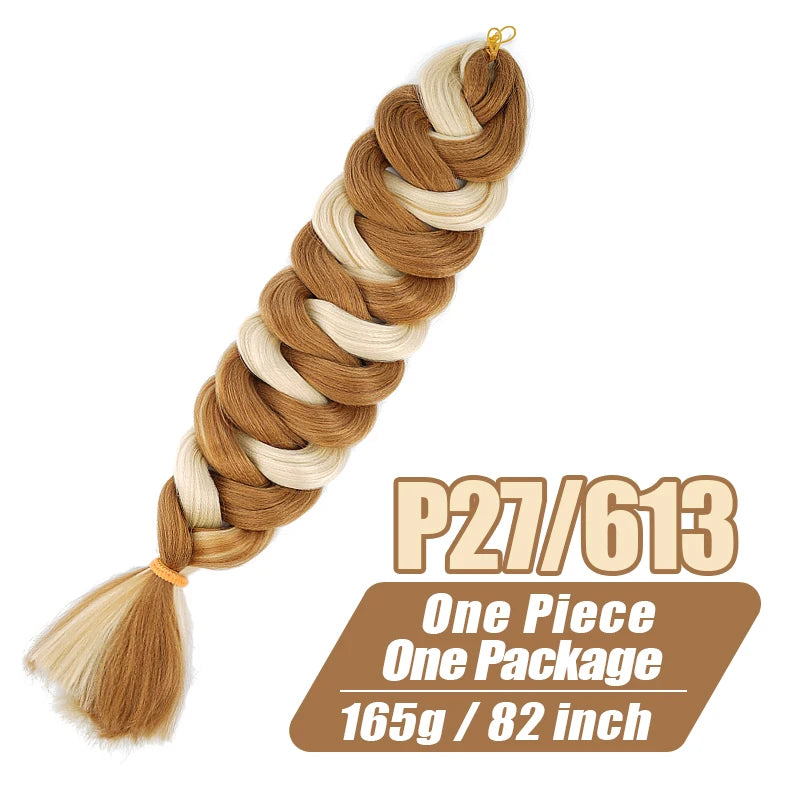 Girls Xpression Crochet Hair Kanekalon Pre Stretched Braiding Hair Jumbo Braids Hair Extensions For Women Synthetic Hair Bundles