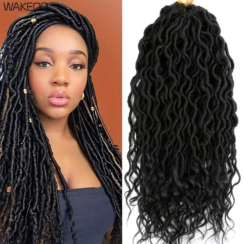 Packs Goddess Faux Locs Crochet - Faux Locs Crochet Braids Synthetic Braids Crochet Hair 24Strands/Pcs