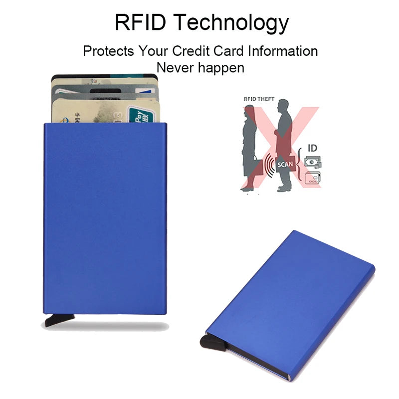 Carteira Inteligente RFID Anti-Roubo Minimalista Unissex