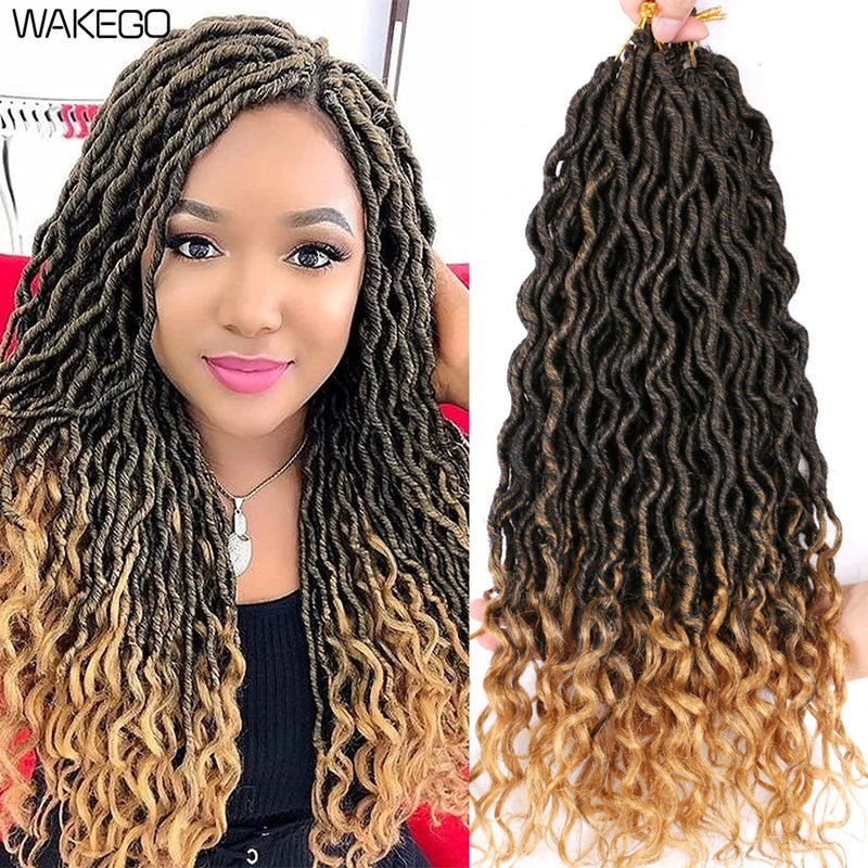 Packs Goddess Faux Locs Crochet - Faux Locs Crochet Braids Synthetic Braids Crochet Hair 24Strands/Pcs